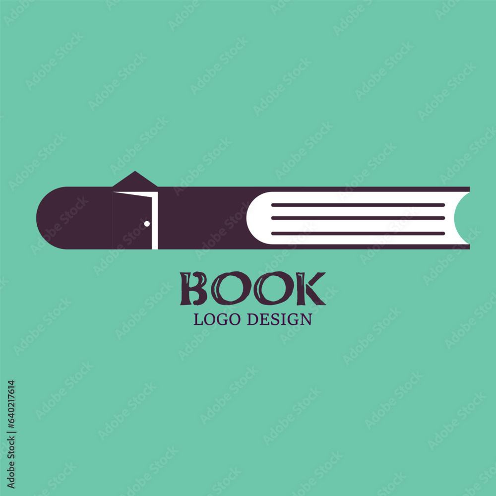 Book logo design, book logo design by illustrator, unique logo design