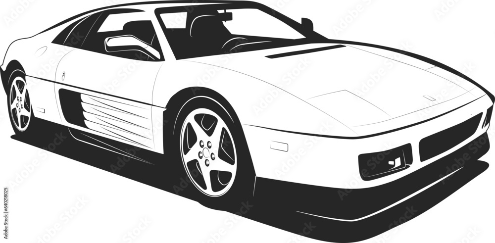 Supercar vector logo. Sport car label. Auto garage symbol template