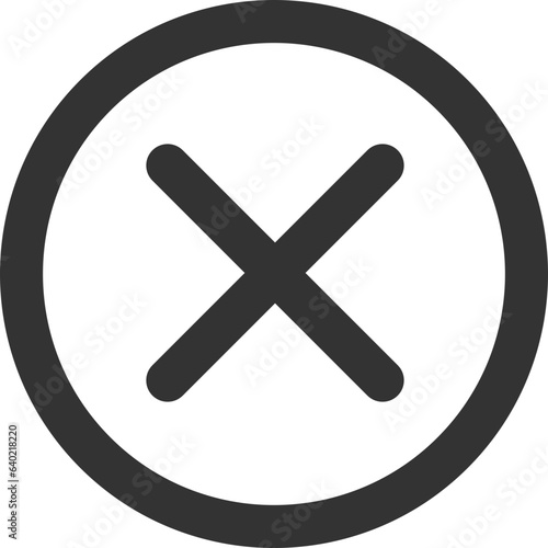 Close icon vector sign. Cancel symbol web design. Error
