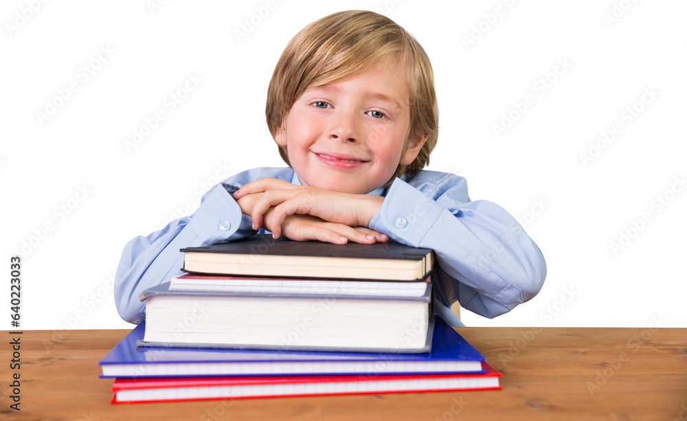 Digital png photo of caucasian boy with books on transparent background Digital png photo of caucasian boy with books on transparent background