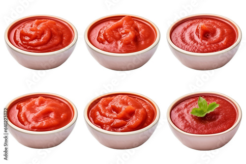 Tomato Ketchup in bowl png transparent background