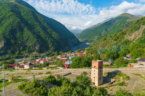 Sumug gala tower in the village of Ilisu, dates back to the 17th-18th century. Northern Azerbaijan photo