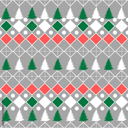 geometric elements stripes pattern for Christmas and happy new year. Christmas tree.