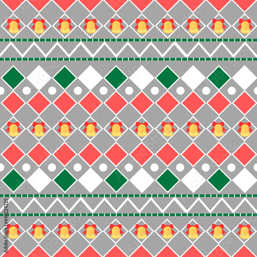 geometric elements stripes pattern for Christmas and happy new year. jingle bell.
