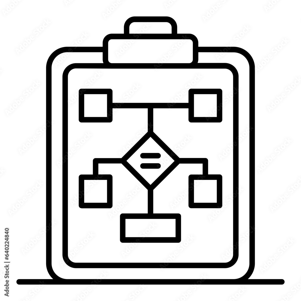 Workflow Management Outline Icon Workflow Management Outline Icon