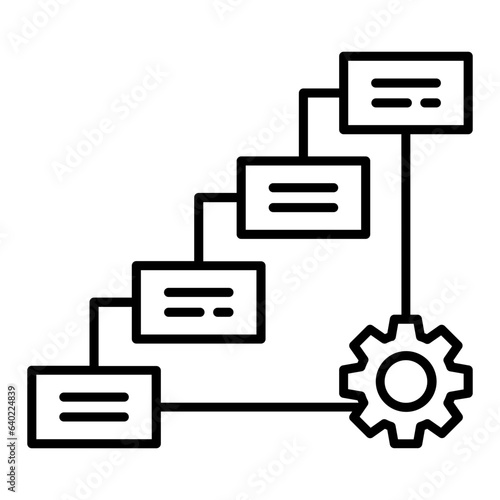 System Workflow Outline Icon