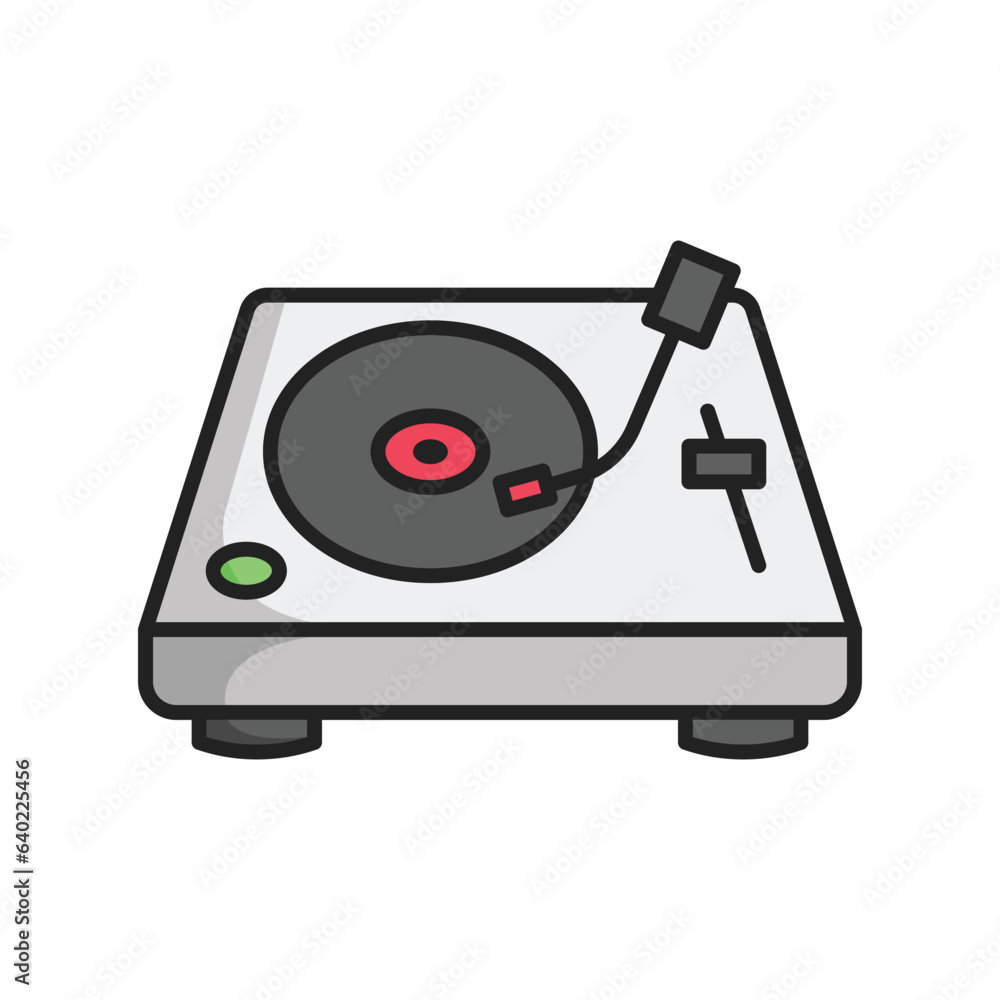Fototapeta premium turntable icon vector design template in white background