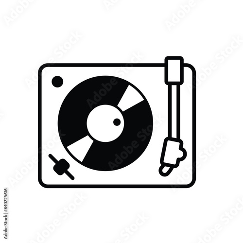 turntable icon vector design template in white background