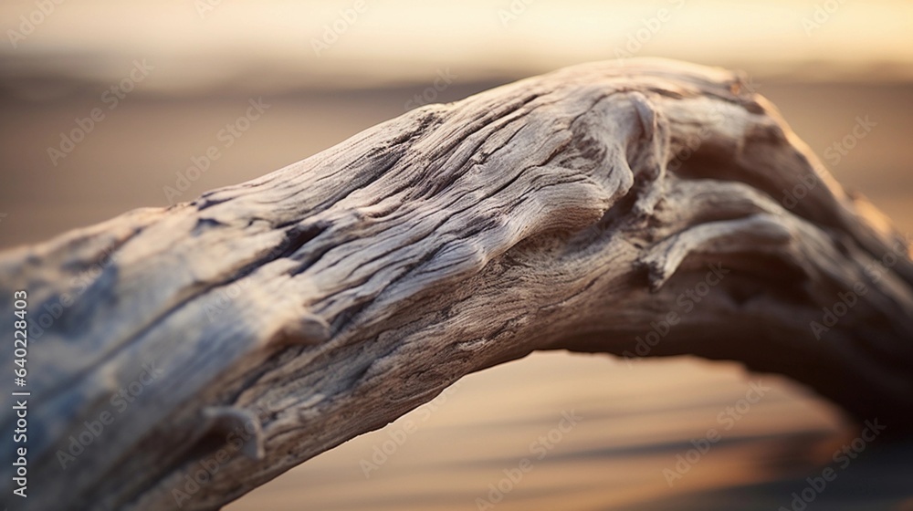 A macro shot capturing the delicate lines and pores of a piece of driftwood, celebrating the natural beauty of its weathered textures. AI generated. A macro shot capturing the delicate lines and pores of a piece of driftwood, celebrating the natural beauty of its weathered textures. AI generated.