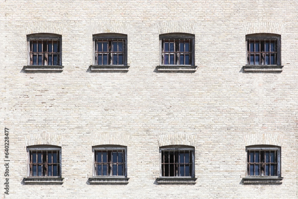 Facade of the ancient Horsens state prison in Denmark