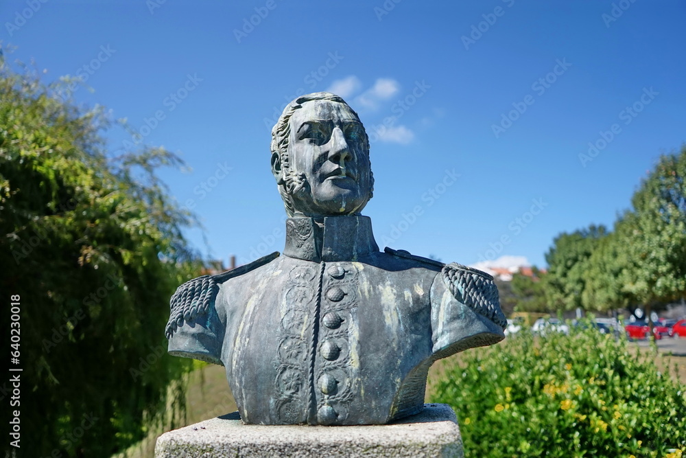 Bust of General José Francisco de San Martín y Matorras, Argentine military and politician, and one of the liberators of Argentina, Chile and Peru Coruna, Galicia, Spain 07262023