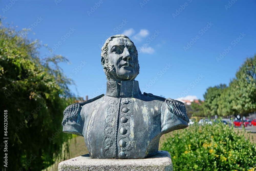 Bust of General José Francisco de San Martín y Matorras, Argentine military and politician, and one of the liberators of Argentina, Chile and Peru Coruna, Galicia, Spain 07262023 Bust of General José Francisco de San Martín y Matorras, Argentine military and politician, and one of the liberators of Argentina, Chile and Peru Coruna, Galicia, Spain 07262023