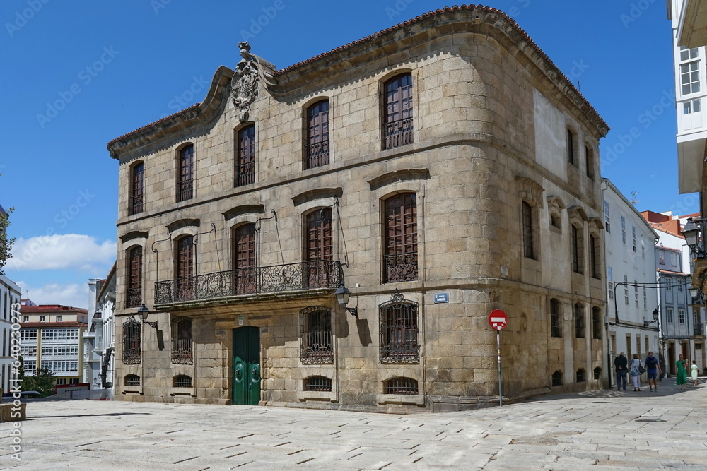 'Casa Cornide', baroque style building located in the Old Town of Coruna Coruna, Galicia, Spain 07262023