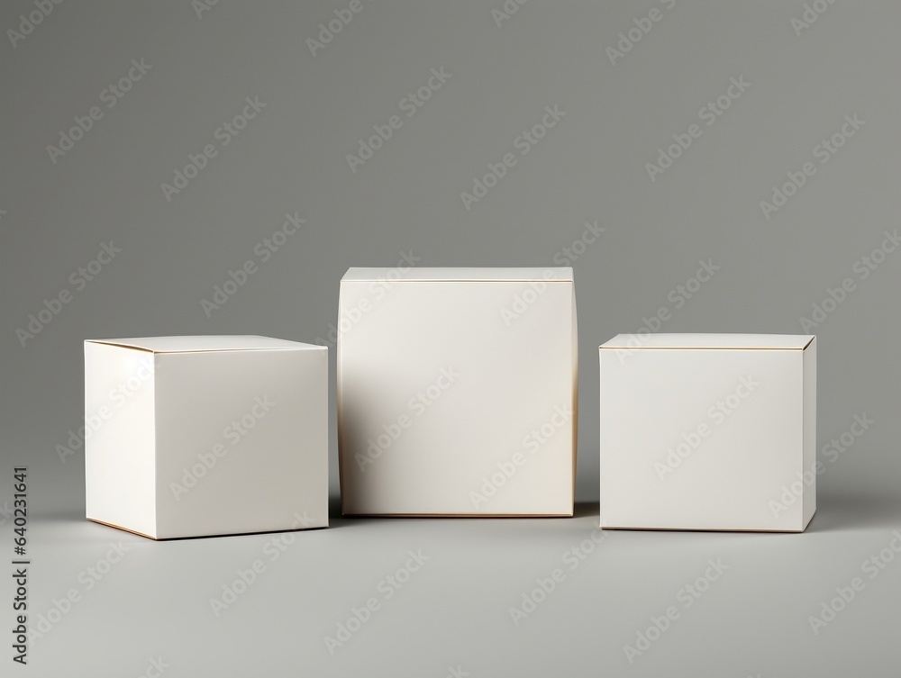 Cartons box mockup with isolated background generative ai Cartons box mockup with isolated background generative ai