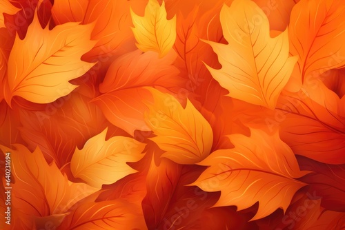 a vibrant cluster of autumn leaves up close