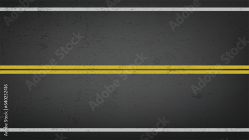 Empty highway asphalt road texture, Ariel View Road, Empty highway black asphalt road with dividing lines, Top view, Vector Illustration