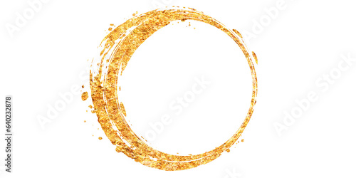 金色風の和風な円形の線の背景イラスト素材