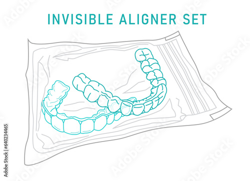 Orthodontic silicone trainer. Invisible braces aligner, retainer.