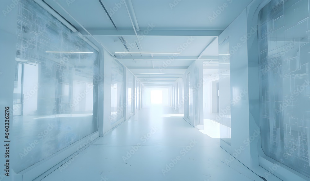 corridor in a modern building corridor in a modern building