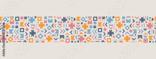 Hand drawn abstract seamless pattern, ethnic background, simple style - great for textiles, banners, wallpapers, wrapping - vector design
