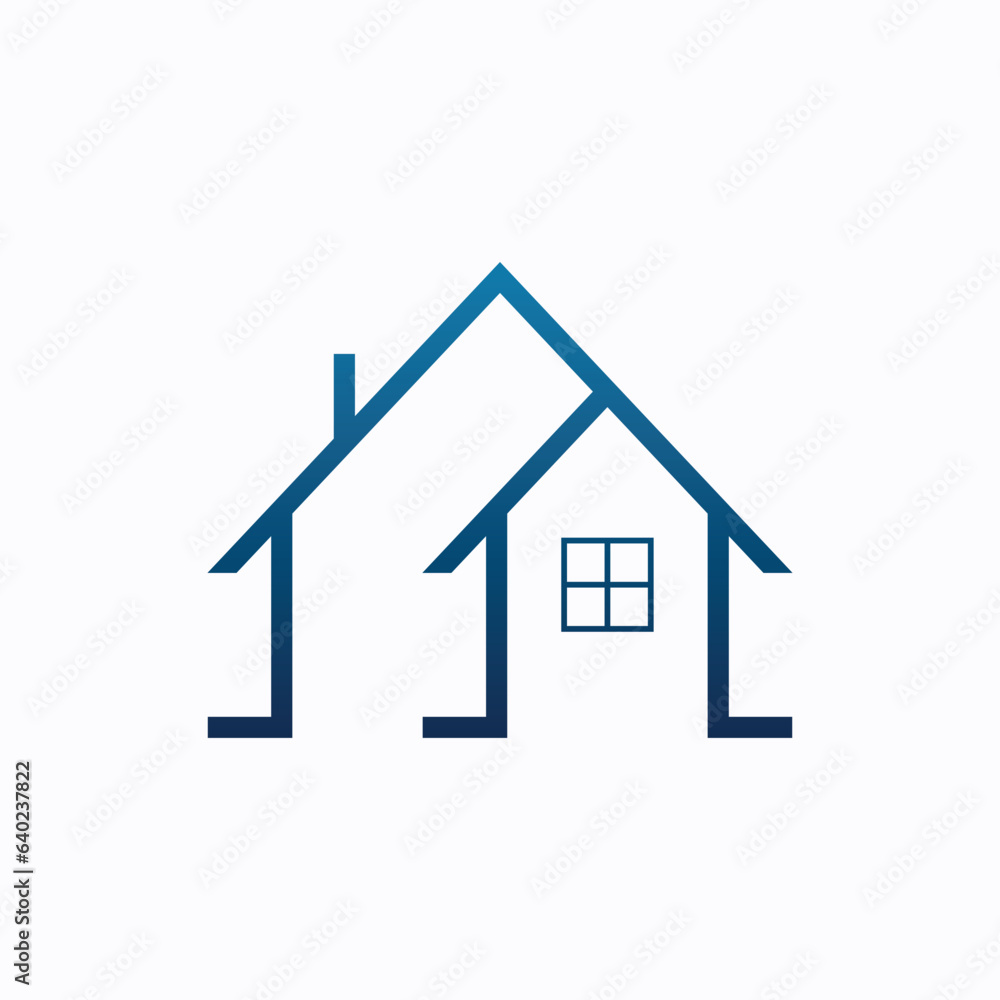 Nested lineal house logo, symbolizing shelter and residential concepts. Nested lineal house logo, symbolizing shelter and residential concepts.