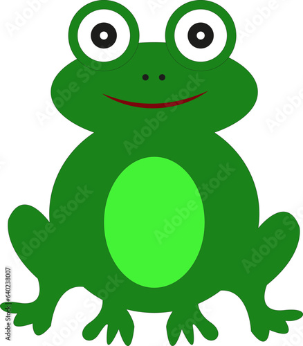 Cute frog character - cartoon - vector illustration isolated.