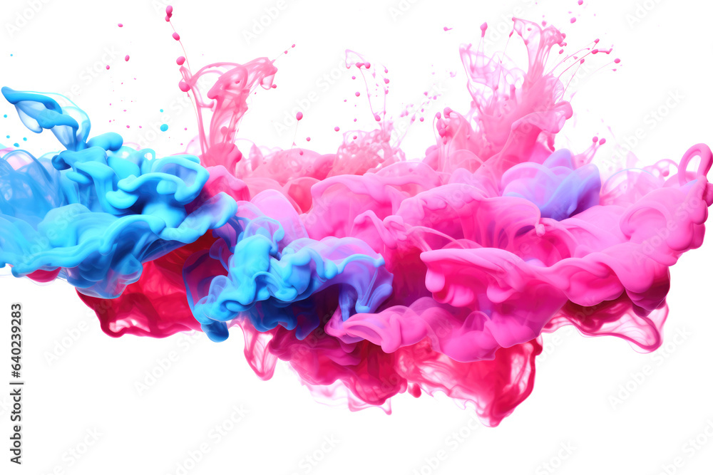 Abstract background with blue and pink mixed paints underwater Abstract background with blue and pink mixed paints underwater