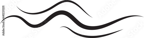 Waves vector design. Water wave icon. Wavy lines isolated.