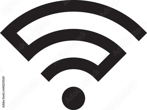 Wi Fi symbol signal connection. Vector wireless internet technology sign. Wifi network communication icon.