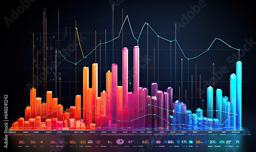 Business data analysis and analytics of customers insights with charts.