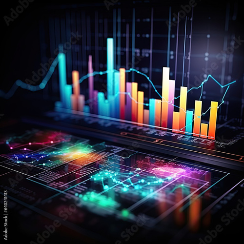 Business data analysis and analytics of customers insights with charts.