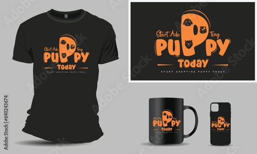 adopt puppy today design for tee