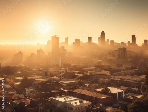 Telephoto Sunset Cityscape