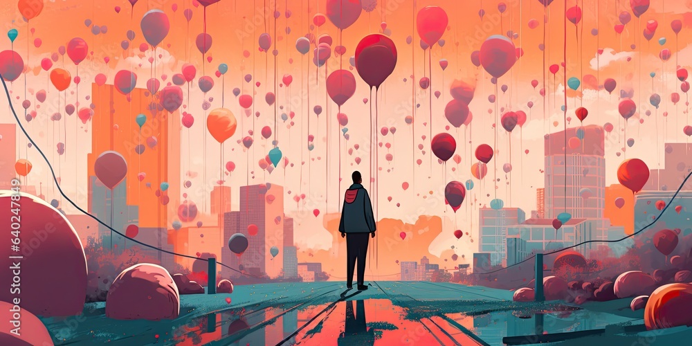 Obraz premium trendy abstract illustration 