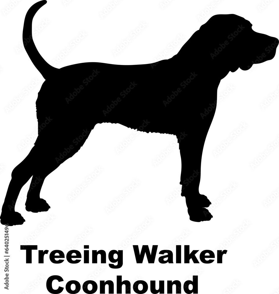 Treeing Walker Coonhound. dog silhouette dog breeds Animals Pet breeds silhouette