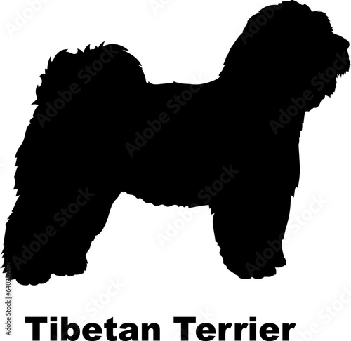 Tibetan Terrier dog silhouette dog breeds Animals Pet breeds silhouette