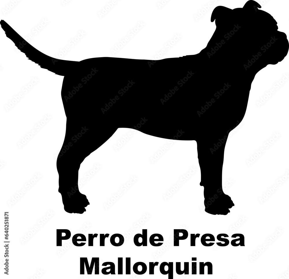 Perro de Presa Mallorquin dog silhouette dog breeds Animals Pet breeds silhouette