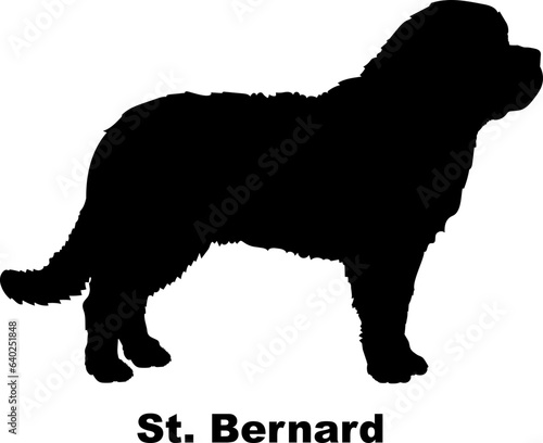 St. Bernard dog silhouette dog breeds Animals Pet breeds silhouette