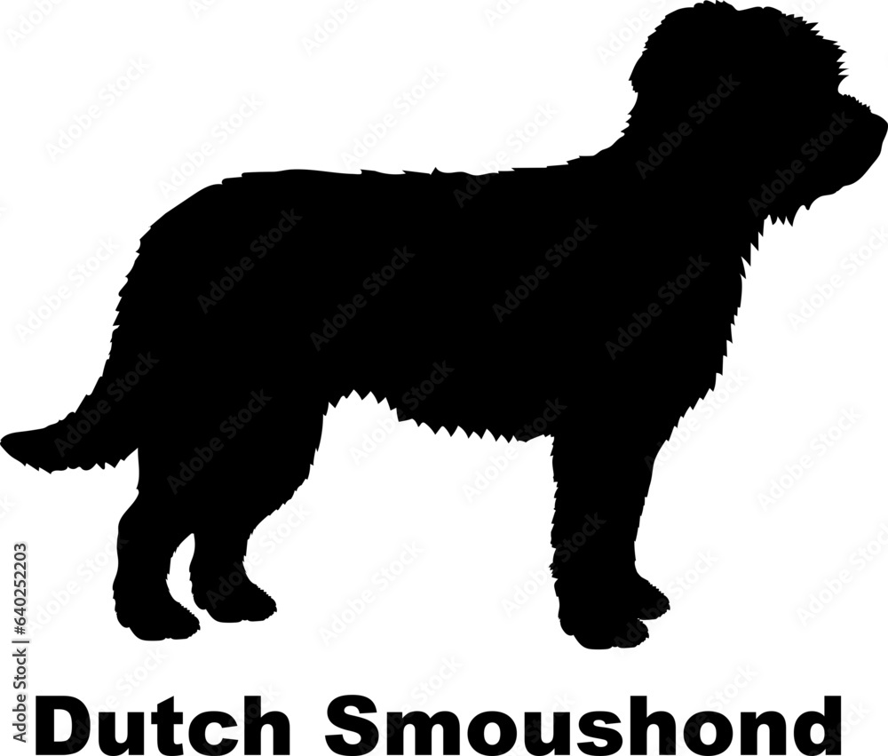 Dutch Smoushond dog silhouette dog breeds Animals Pet breeds silhouette