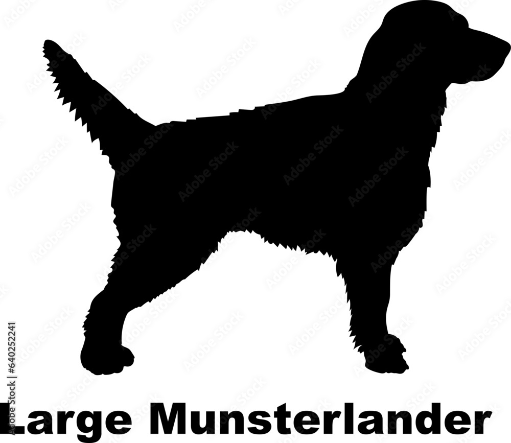 Large Munsterlander dog silhouette dog breeds Animals Pet breeds silhouette