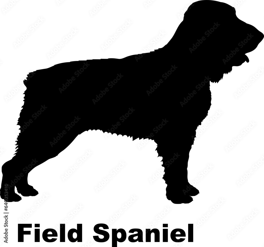 Field Spaniel dog silhouette dog breeds Animals Pet breeds silhouette