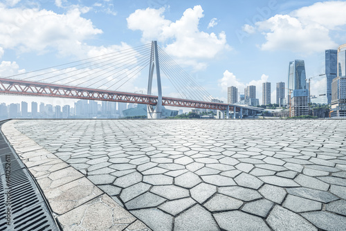 City skyline and square in Yuzhong District, Chongqing, China