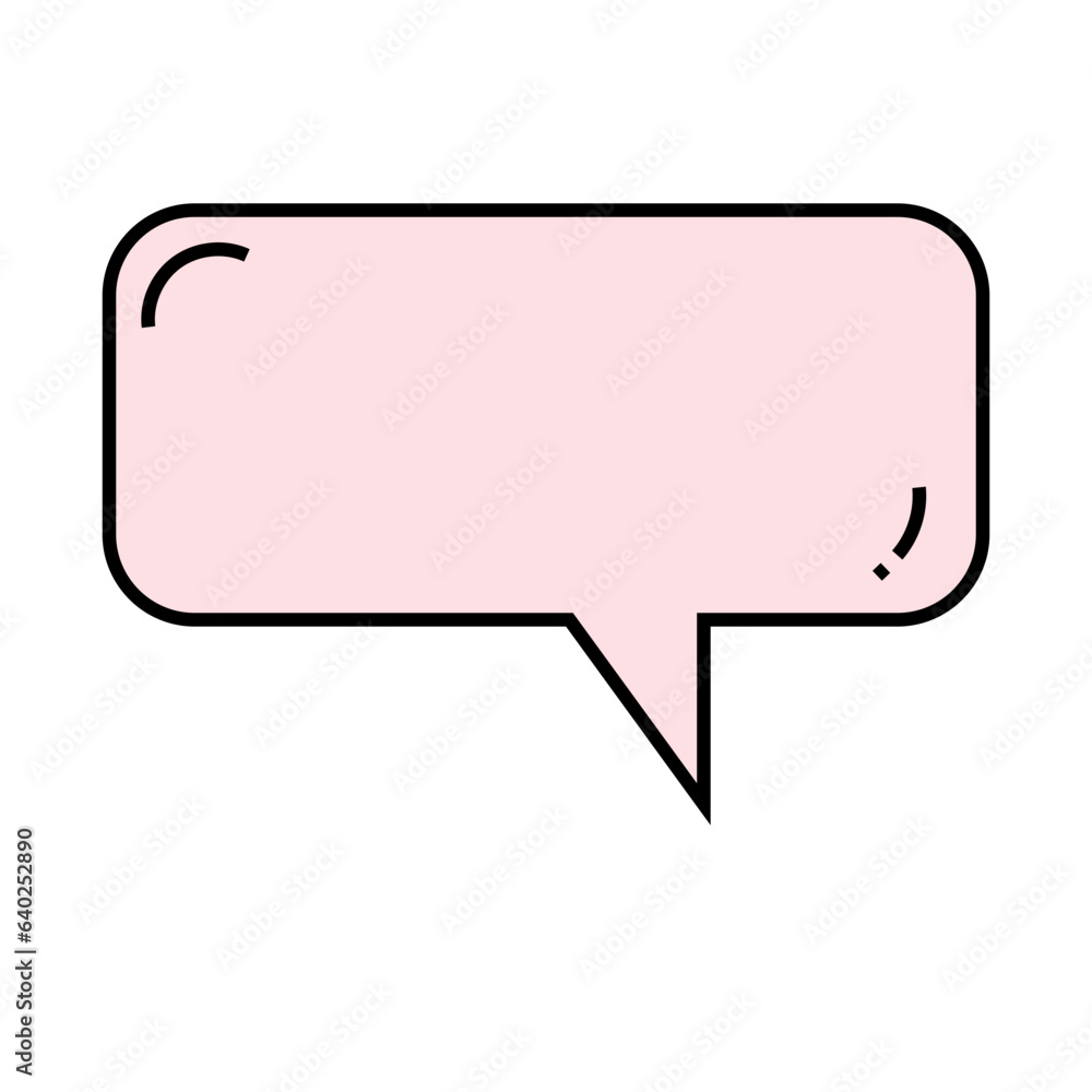 Cute Speech Bubble Illustration Cute Speech Bubble Illustration