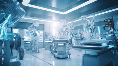 Clean modern operating room  AI generated