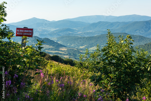 Fototapeta Naklejka Na Ścianę i Meble -  Wilderness and scenic nature and alpine landscape at summer in Bieszczady Mountains, Carpathians, Poland.