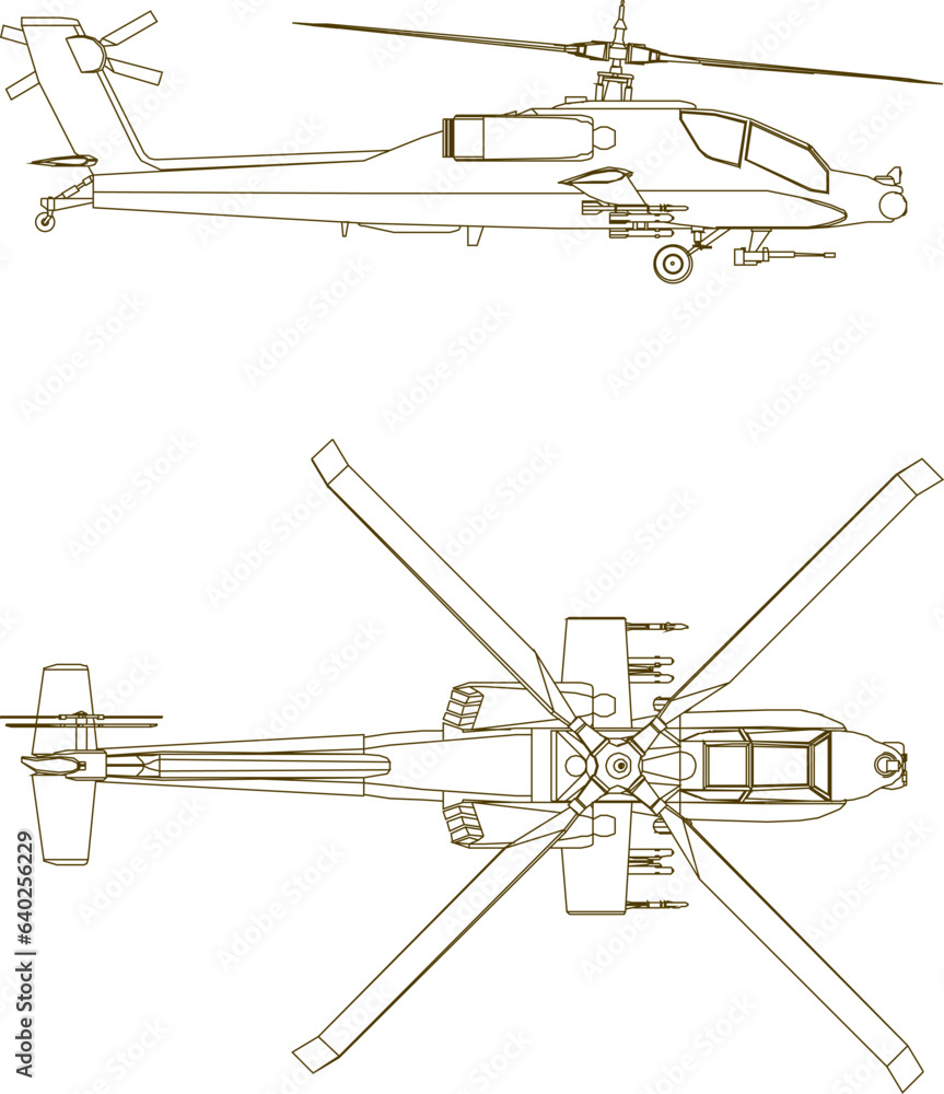Vector sketch illustration of advanced fighter plane detailed design for fighting in the air 