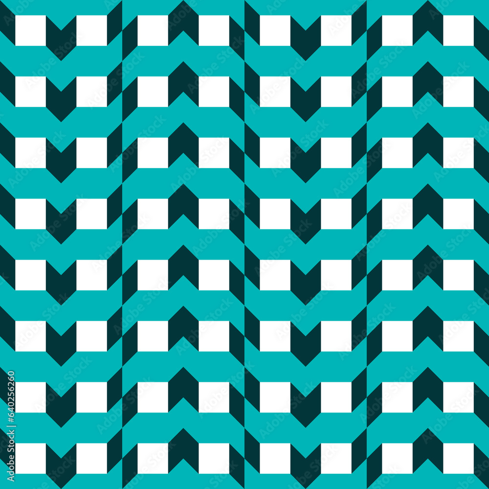Seamless pattern with geometric motifs in three colors Seamless pattern with geometric motifs in three colors