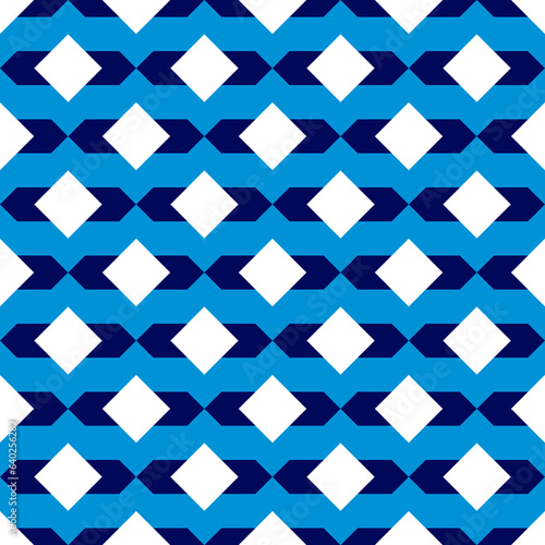 Obraz na płótnie Seamless pattern with geometric motifs in three colors w salonie