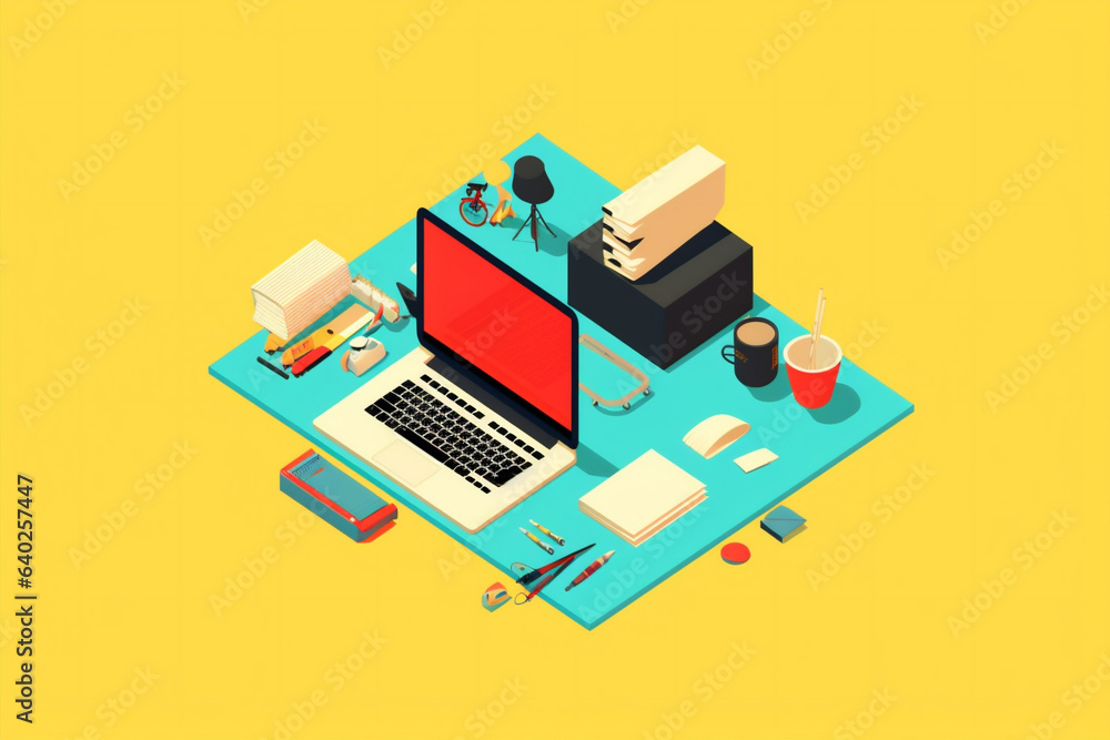 computer laptop design business gadget background web desktop colours technology modern. Generative AI. computer laptop design business gadget background web desktop colours technology modern. Generative AI.