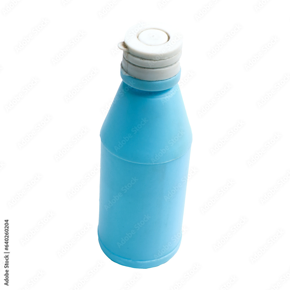 Liquid blue bottle isolated on a transparent background Liquid blue bottle isolated on a transparent background